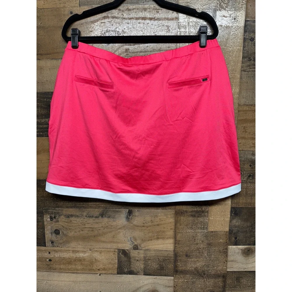 TAIL Activewear Skort Women XL Pink Tennis Golf Athletic Pockets White Trim NWOT